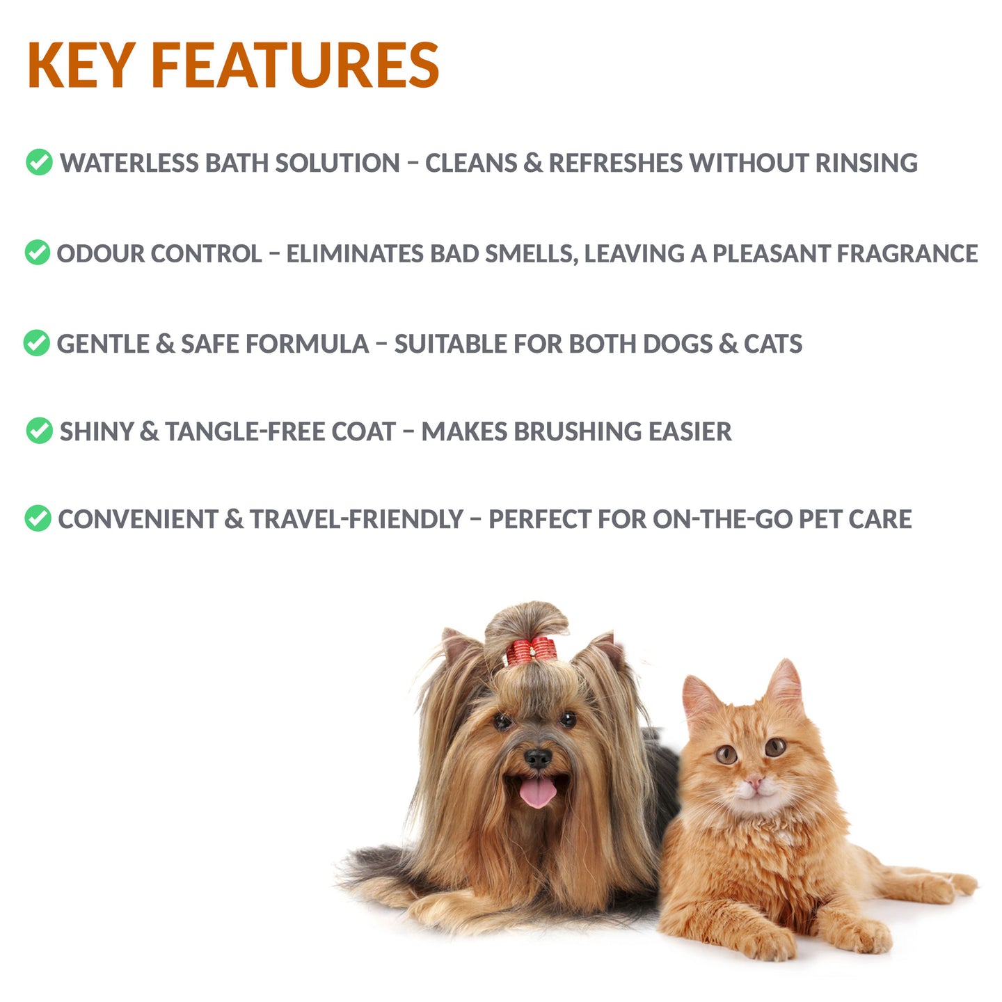 Bath Replacement Spray 200 ml for Dogs and Cats