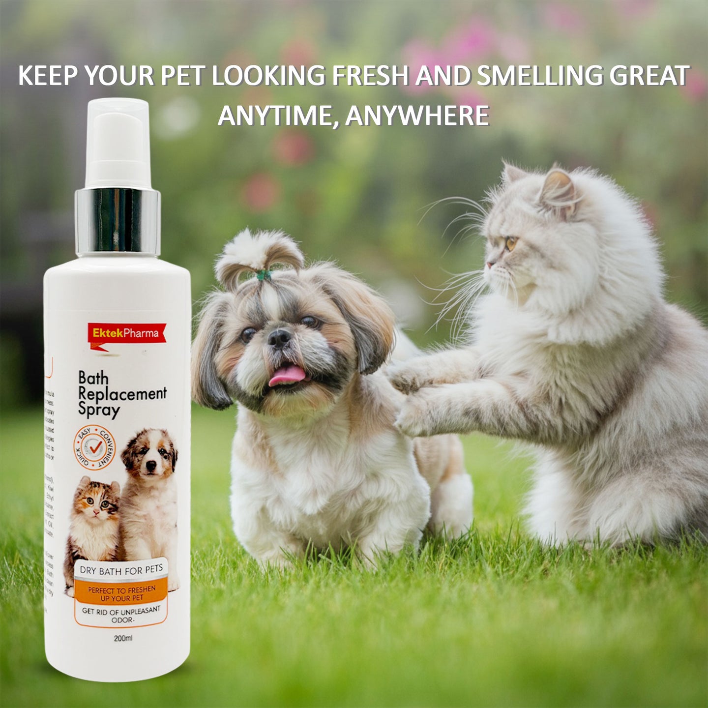 Bath Replacement Spray 200 ml for Dogs and Cats