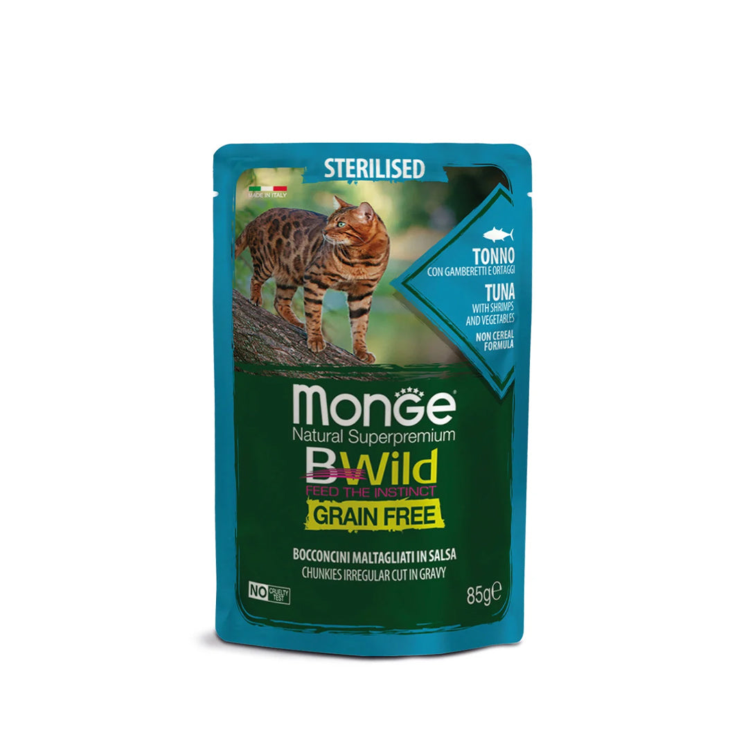 Monge BWild Grain Free Sterilised Tuna Cat Food
