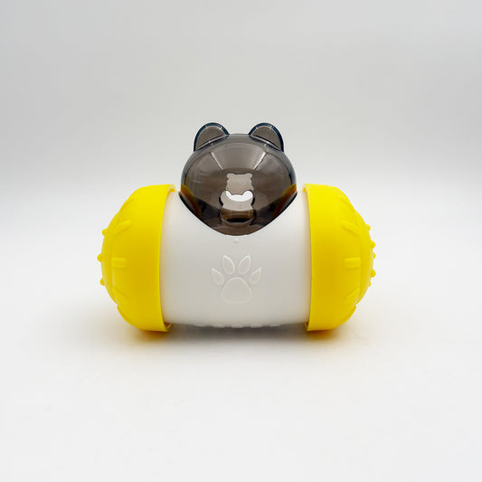 Interactive Slow Feeder Play Toy for pets - yellow