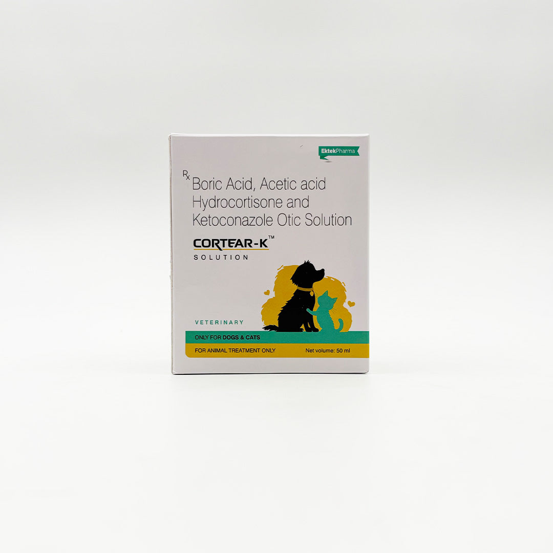 Cortear-K Ear Drops for Dogs & Cats | Ear Infection & Yeast Support box