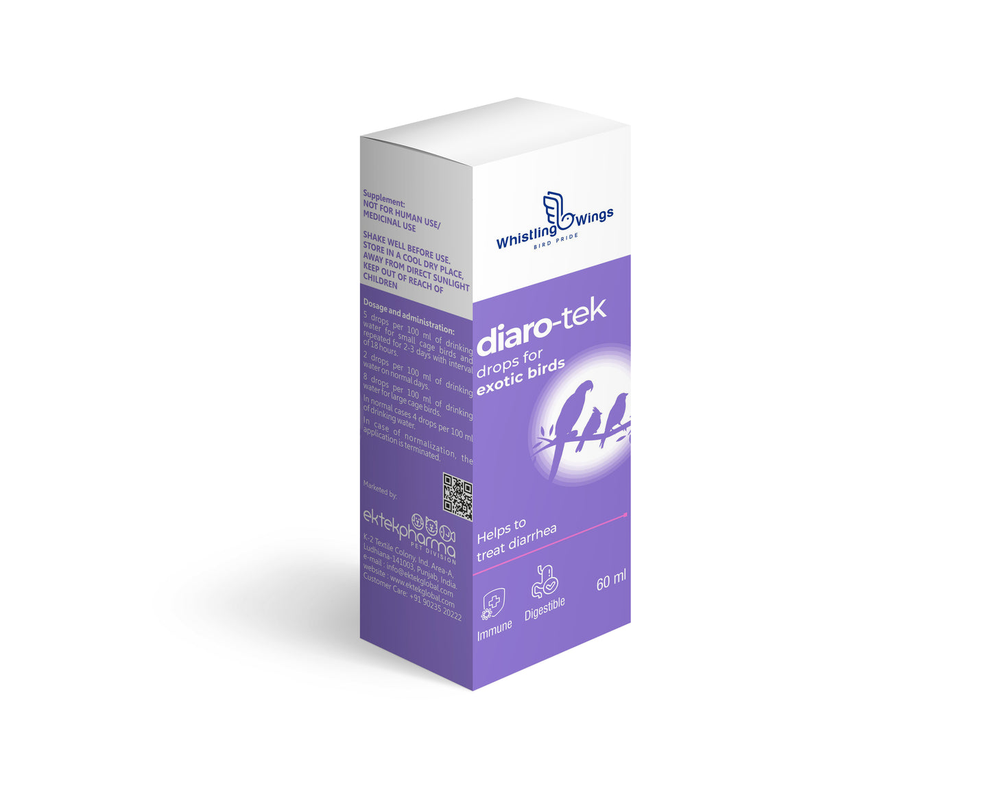 Diaro-Tek Drops for Exotic Birds 60ml | Digestive Support Supplement