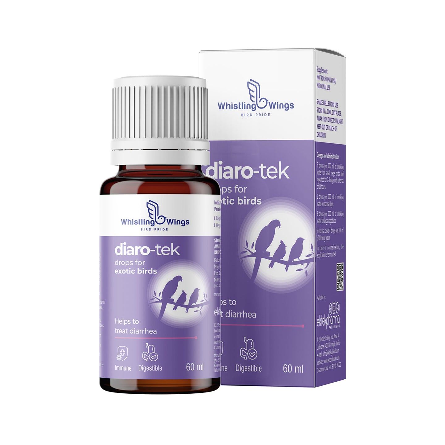 Diaro-Tek Drops for Exotic Birds 60ml | Digestive Support Supplement