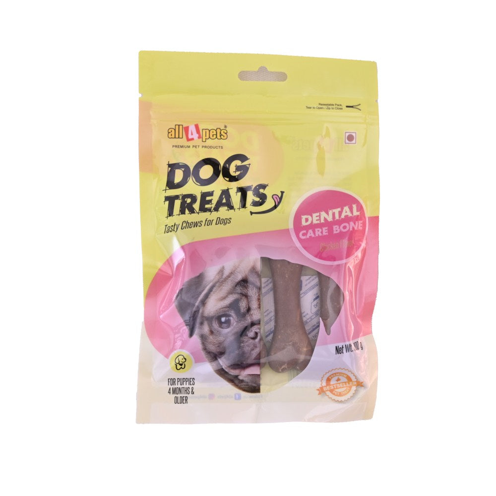 All4Pets Dental Care Bone Chicken Flavour-100g(for Puppies)