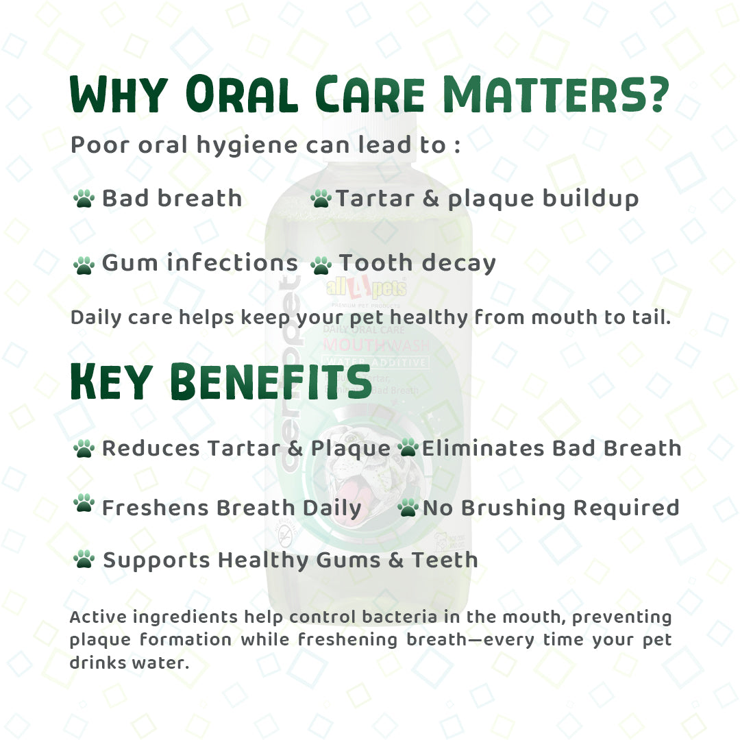 All4pets Dentopet Daily Oral Care Mouthwash For Dogs & Cats-300Ml