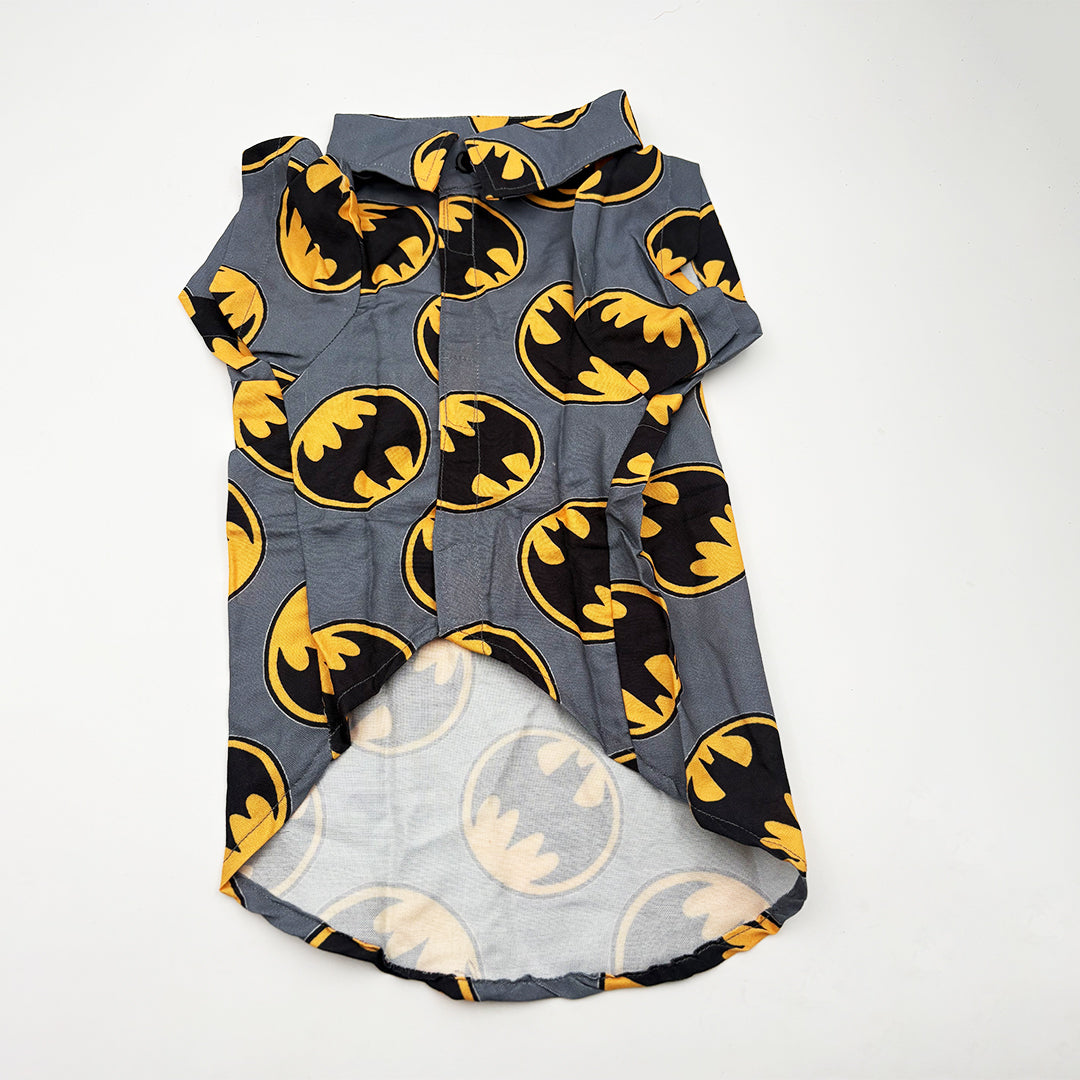 Bat Print Dog Shirt with Velcro Closure