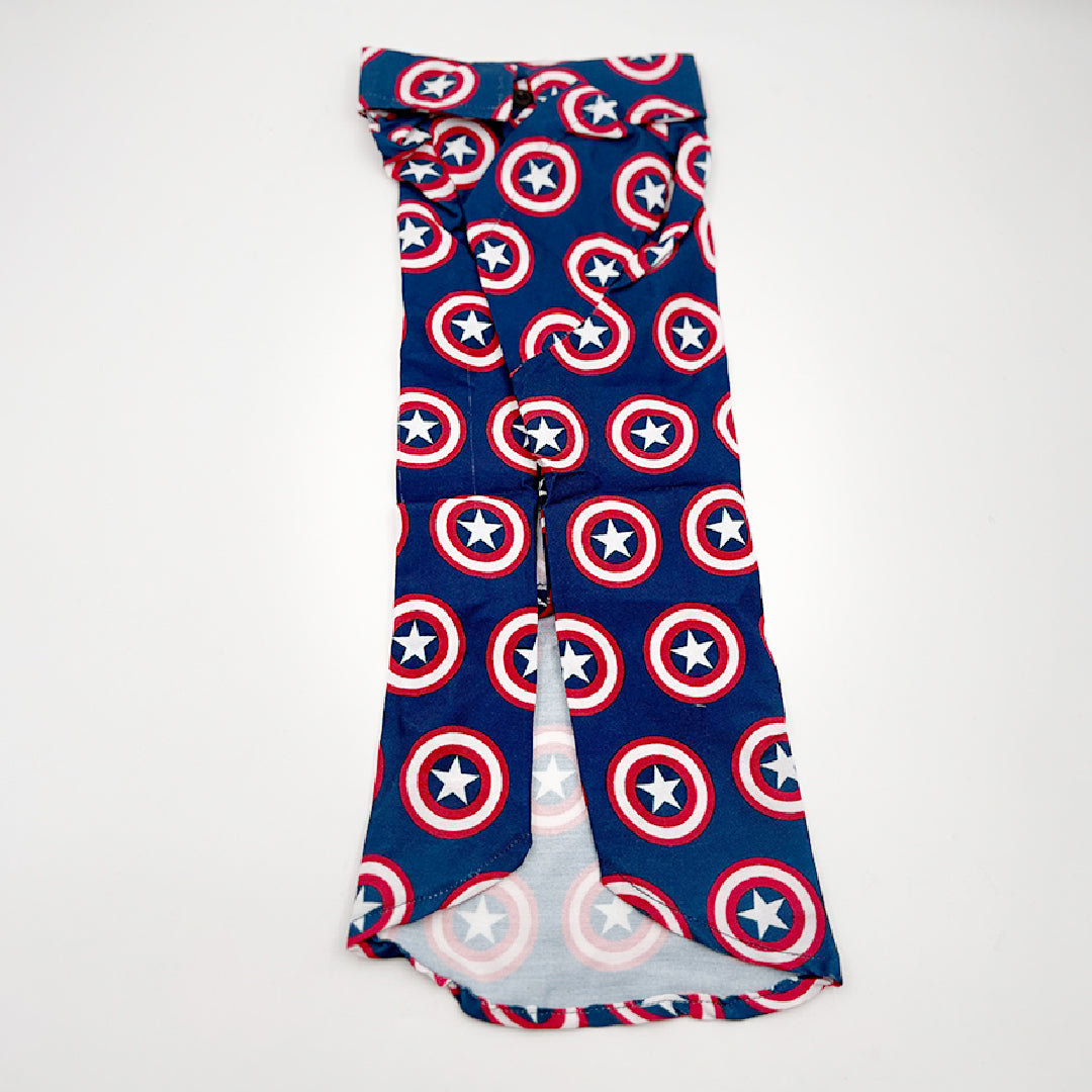 Star Print Dog Shirt with Velcro Closure