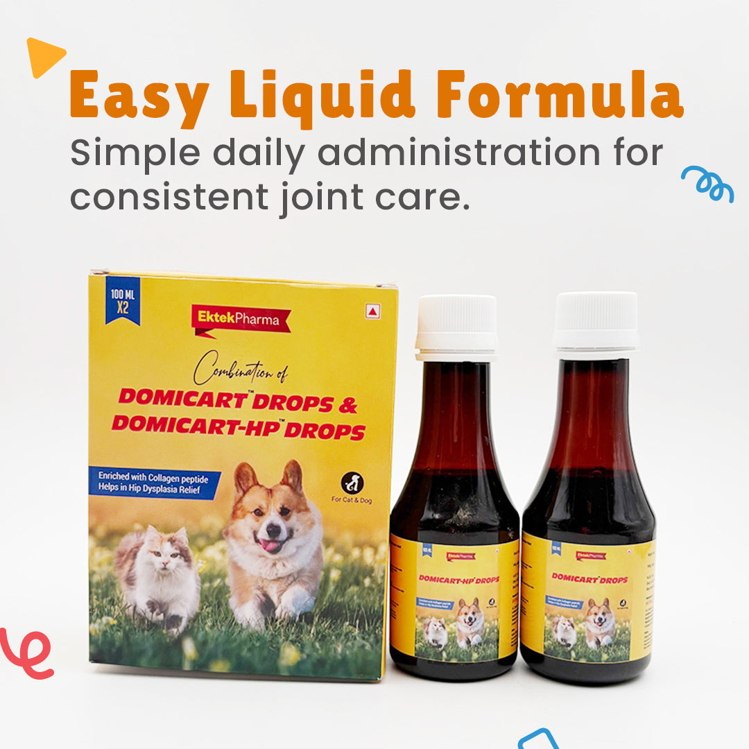 Domicart Drops and Domicart-HP Drops liquid formula
