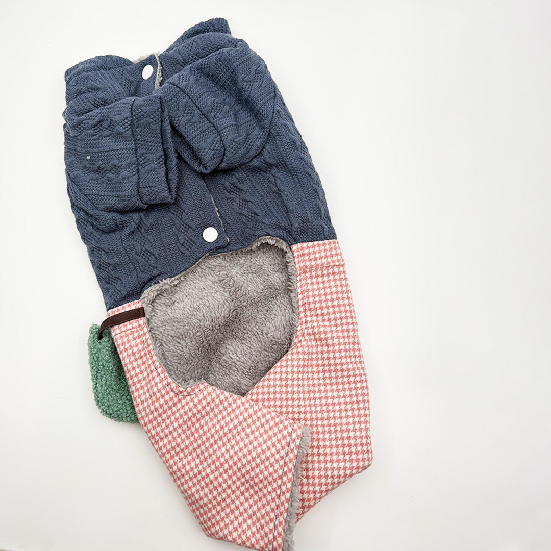 Easy wearable dog cloth with side bag design