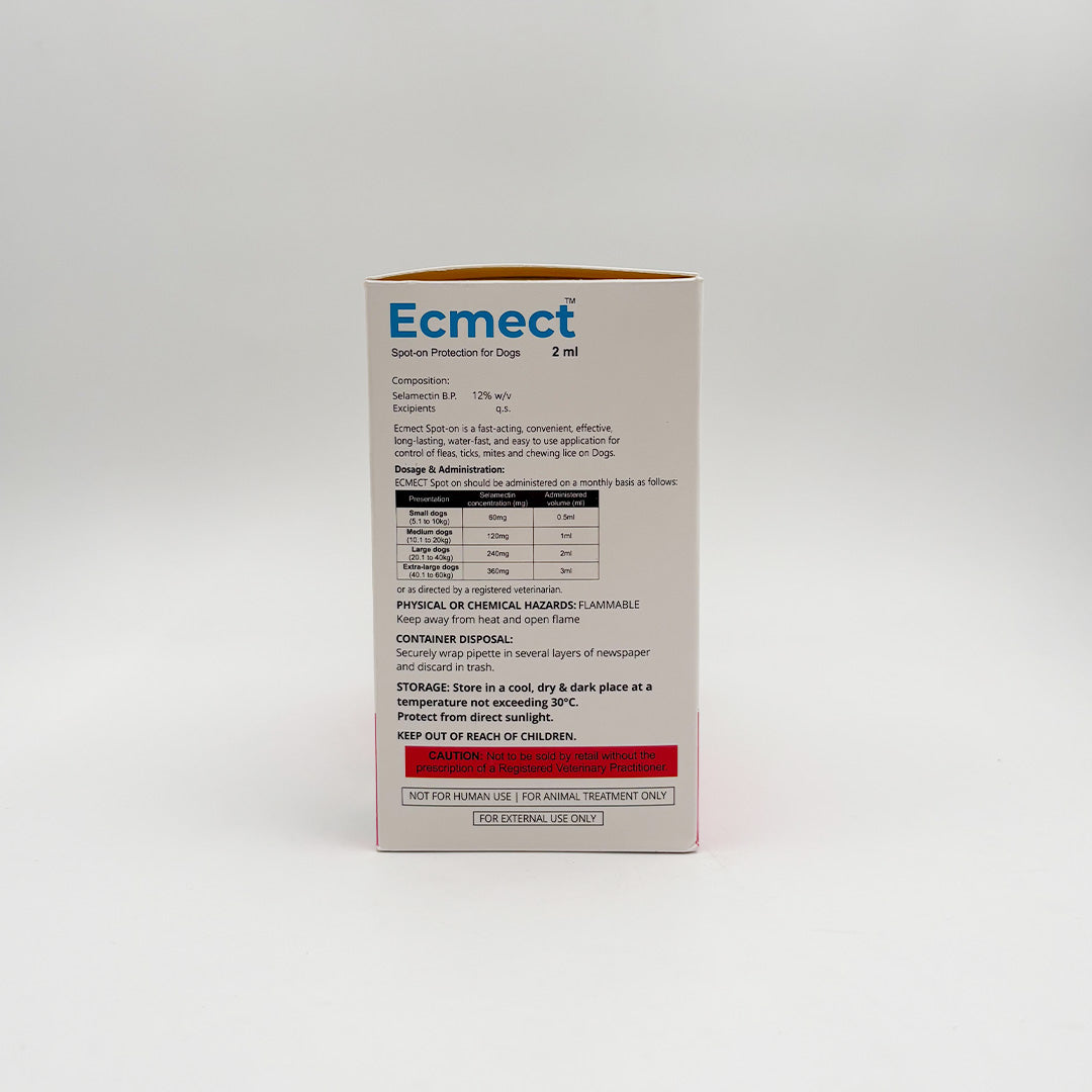 Ecmect Selamectin Spot-On for Dogs | Flea, Mite & Worm Protection