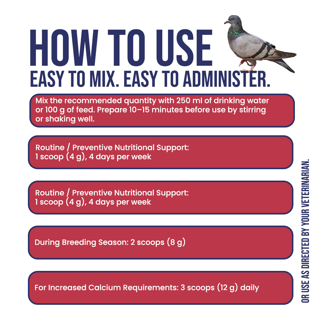 Ekocal Avian Powder 200g – Calcium Supplement for Pigeons