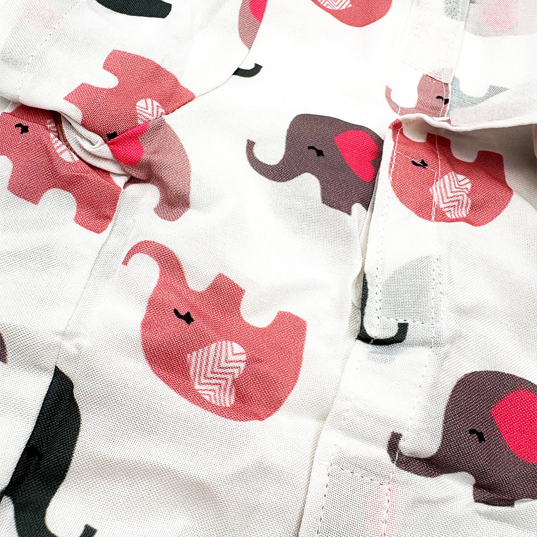 Elephant Print Dog Shirt close view