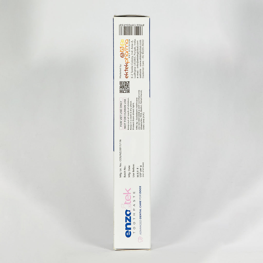 Enzotek dog toothpaste packaging – advanced dental care for dogs