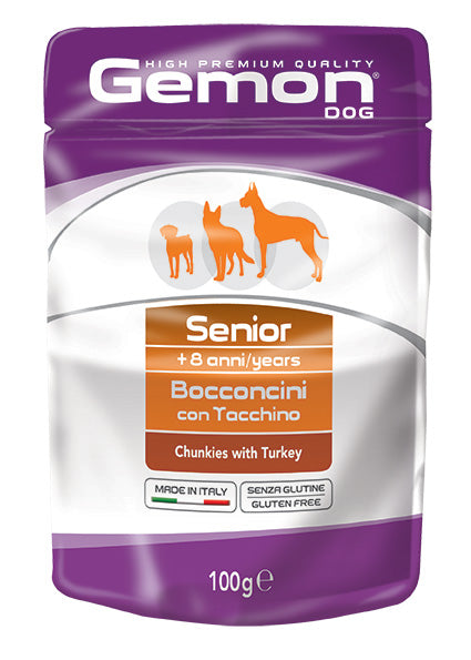 Gemon Senior Chunkies with Turkey 100gm Dog Food(Pack of 5)