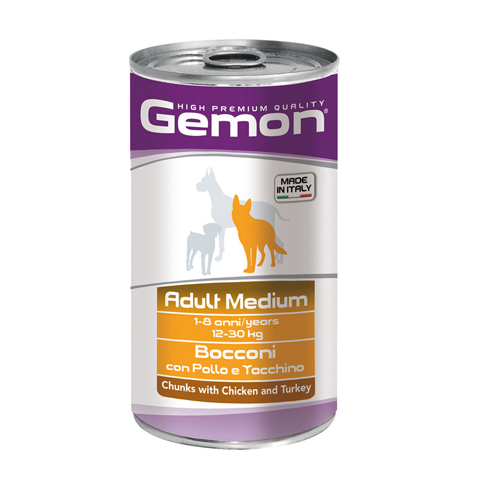 Gemon Chunks Adult Medium With Chicken & Turkey 1250gm