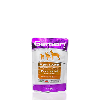 Gemon Puppy &amp; Junior Chunkies with Chicken 100gm (Pack of 5)