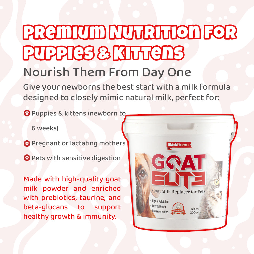 Goat Elite Milk Replacer for Puppies & Kittens – Complete Nutrition Formula