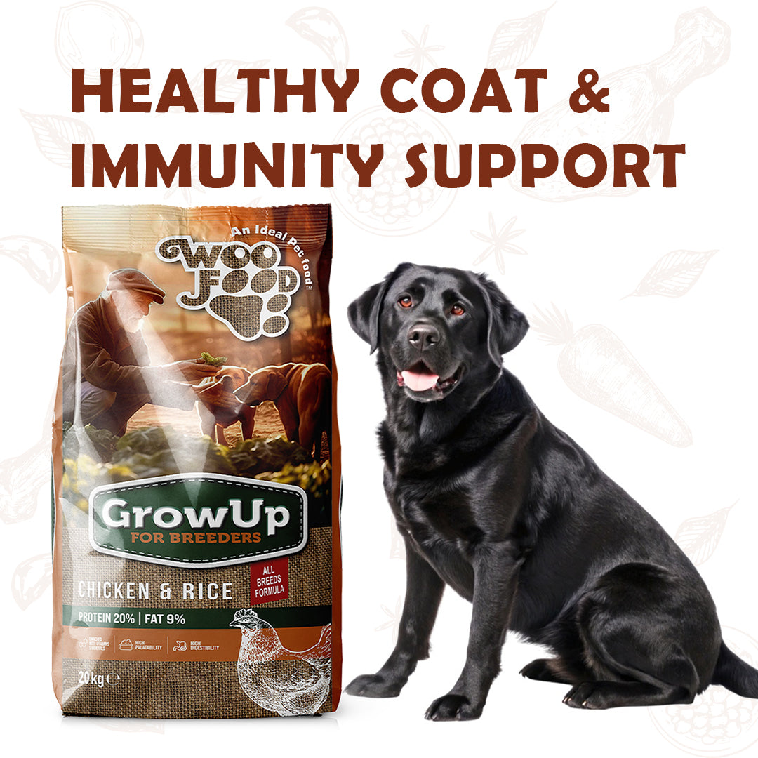 Grow Up Breeders Adult Dog Food 20kg | Chicken & Rice High Protein Dog Food
