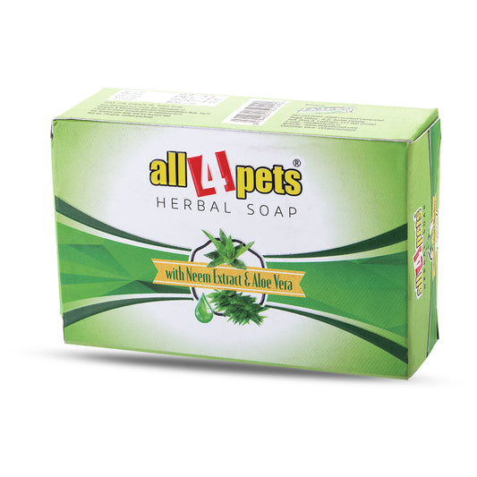 All4pets Herbal Soap(with Neem Extract &amp; Aloevera)Pet Soap 75gm (Pack of 5)