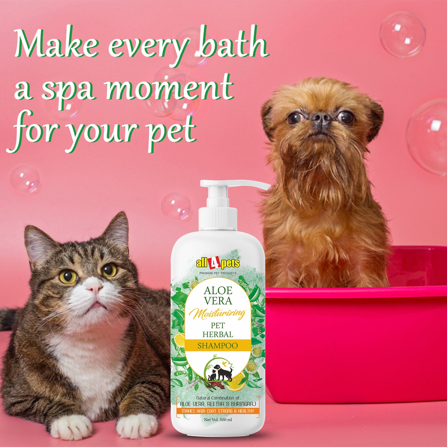 All4pets Aloe Vera Moisturizing Dog Shampoo