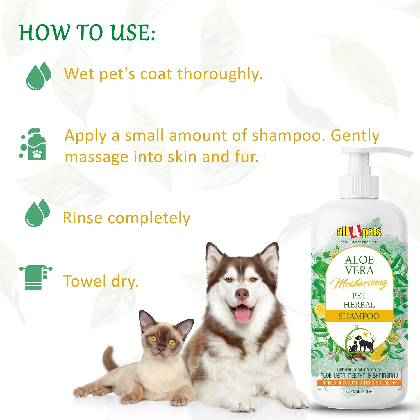 All4pets Aloe Vera Moisturizing Dog Shampoo