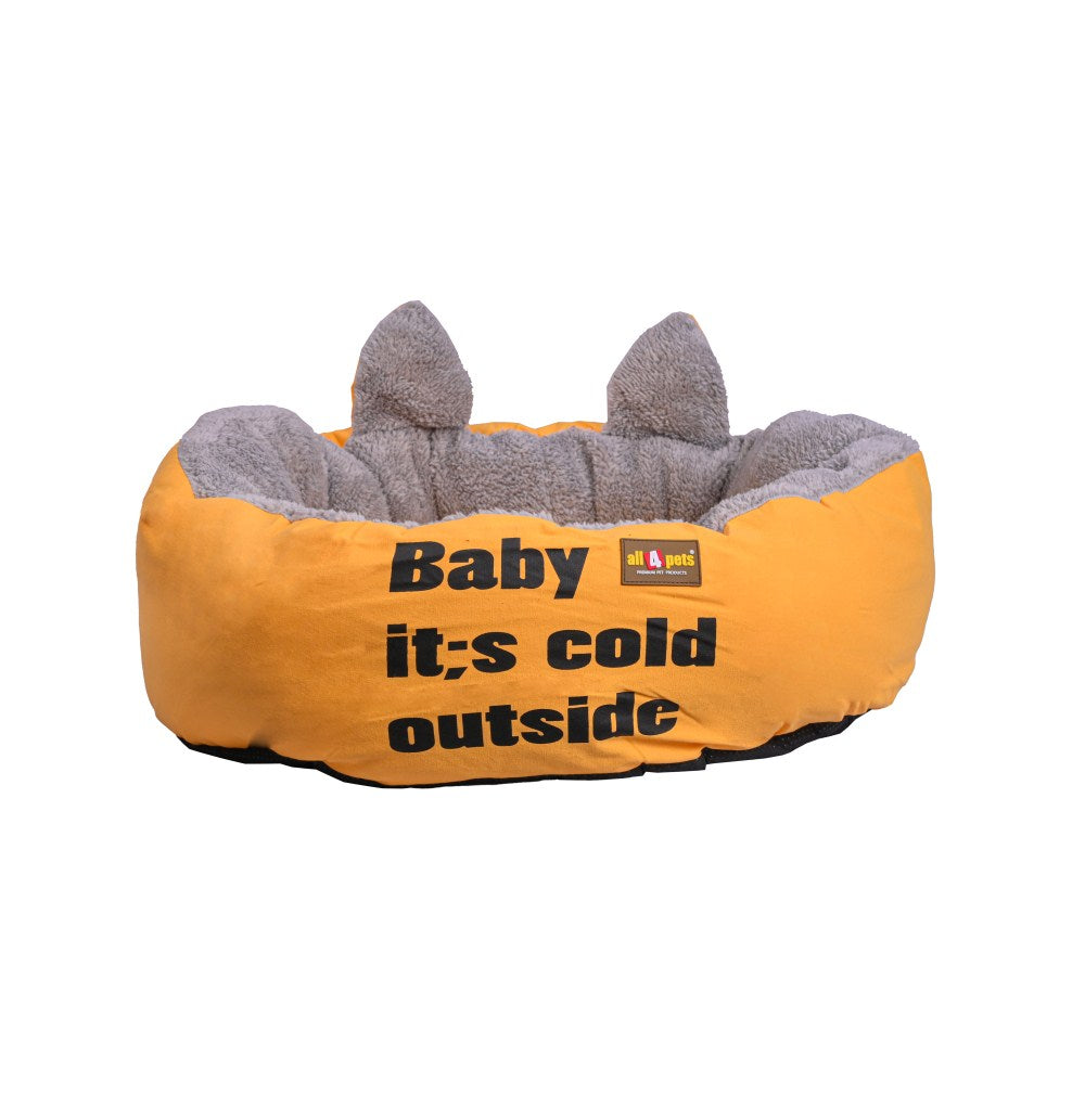 All4pets Round Shape Cat Style Pet Bed for Puppy, Small Dogs and Cats