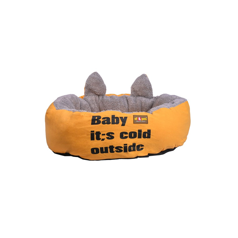 All4pets Round Shape Cat Style Pet Bed for Puppy, Small Dogs and Cats