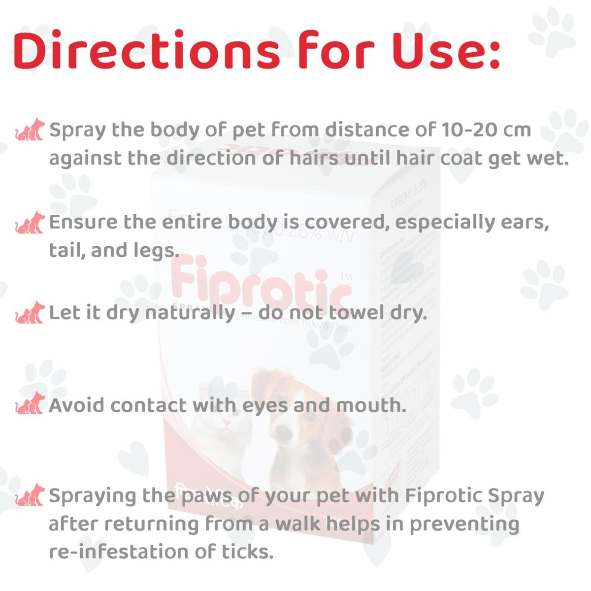 How to use fiprotic spray for cats dogs