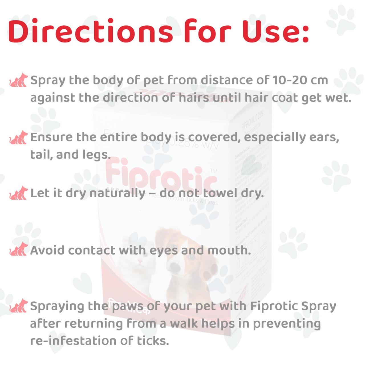 How to use fiprotic spray for cats dogs