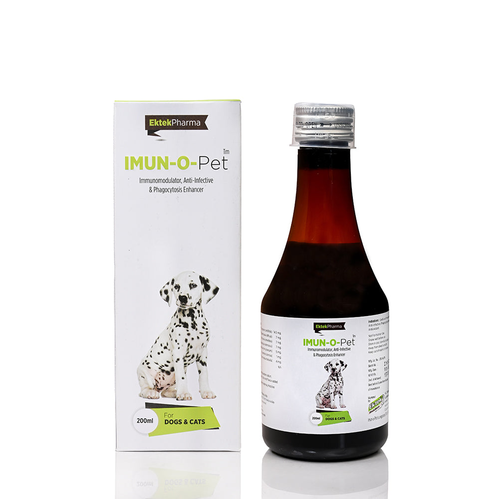 Imun-O-Pet Syrup- 200ml ( Pack of 2) Immunomodulator , Anti-Infective, Phagocytosis Enhancer