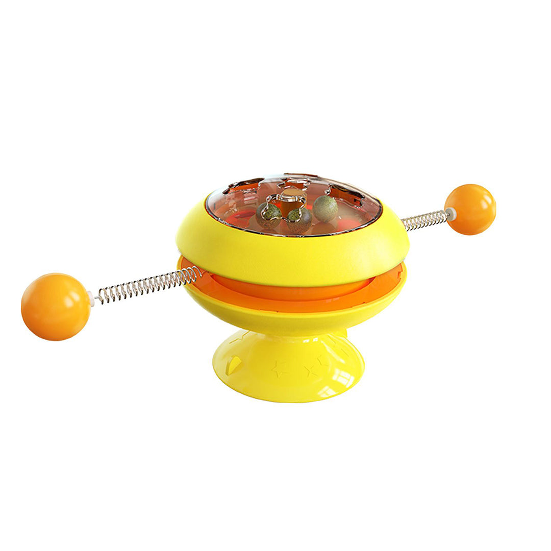 Interactive feline toy for batting and pouncing