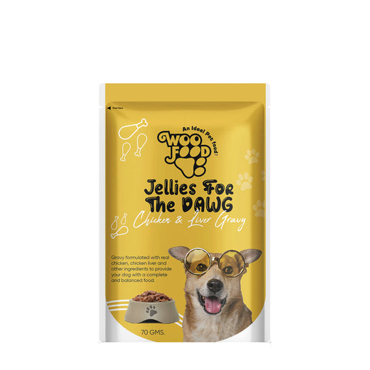 WooFood Chicken &amp; Liver Gravy (Jellies for Dogs) -70gm ( Pack of 5)