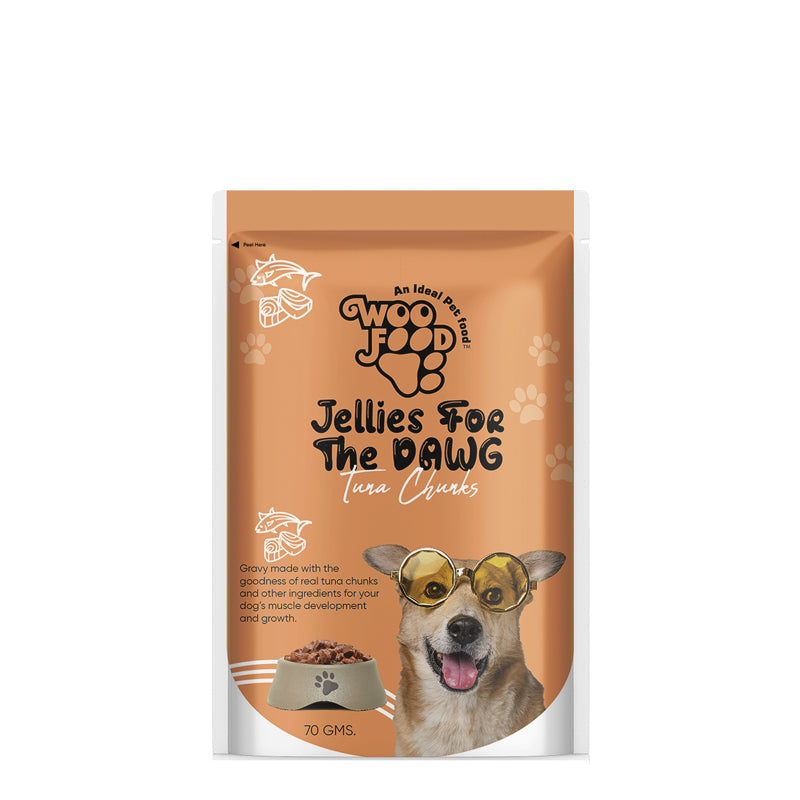 WooFood Tuna Chunks (Jellies for Dogs) -70gm ( Pack of 5)