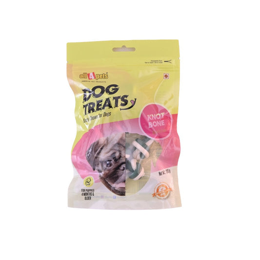 All4Pets Knot Bone Green Tea Flavour-100g(for Puppies)