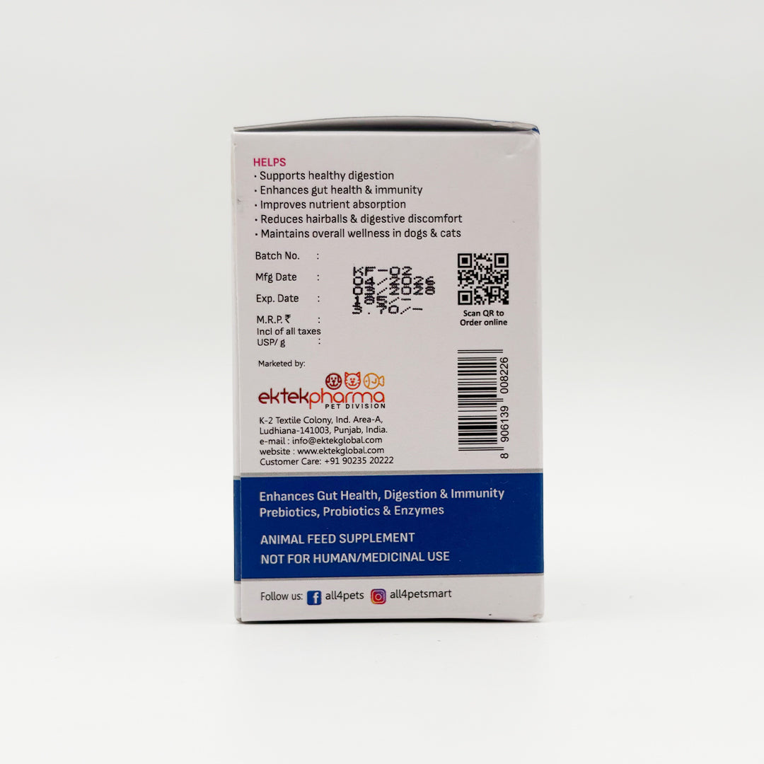 MRP of Pre + Probiotic Gut Powder for dogs and cats