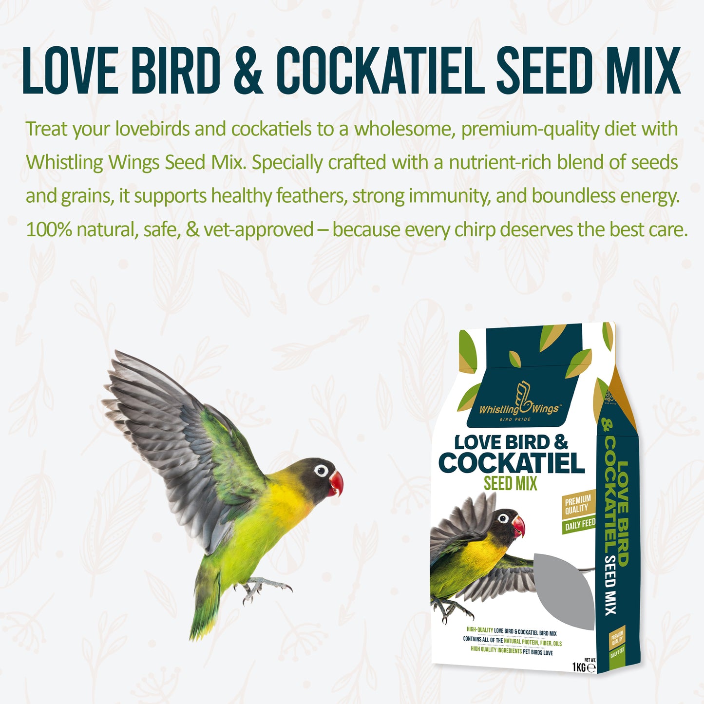 description of Lovebird & Cockatiel Seed Mix