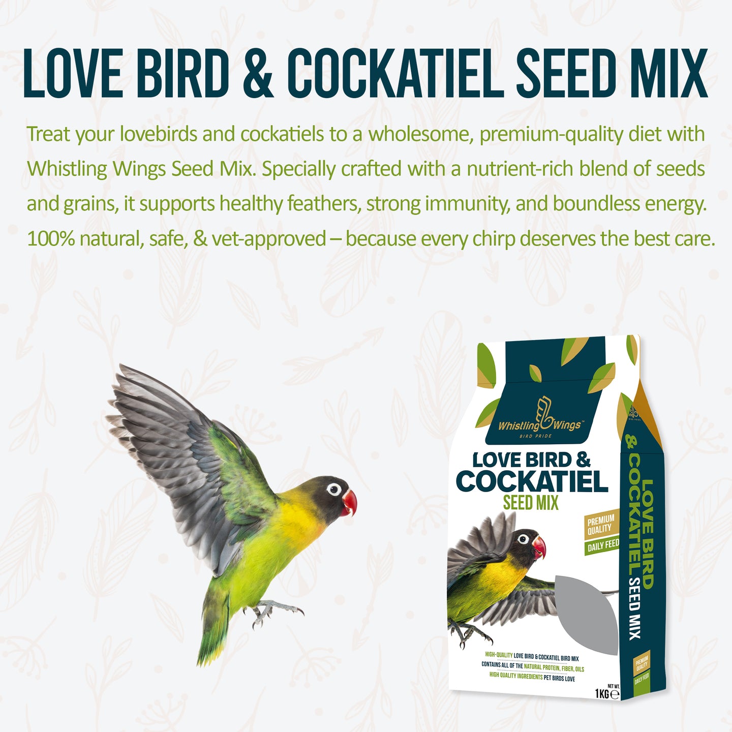 description of Lovebird & Cockatiel Seed Mix