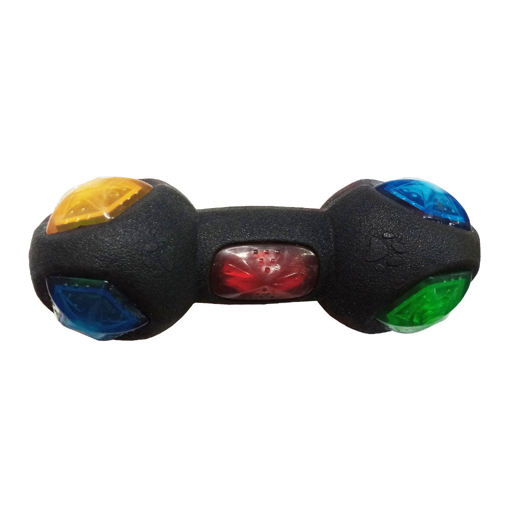 Light ball rubber dog toy dumbbell shape
