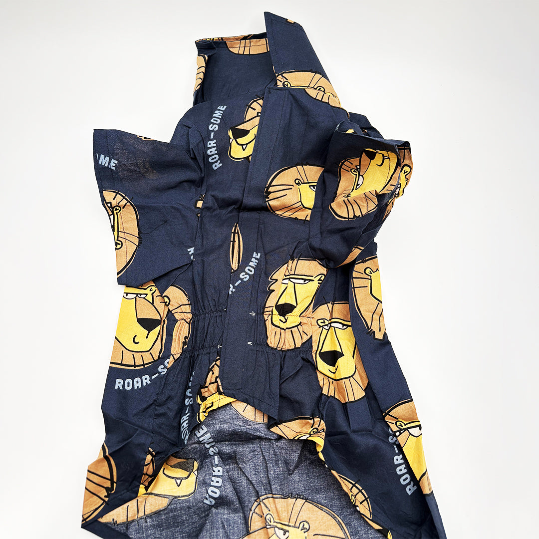 Lion Print Dog Shirts close view