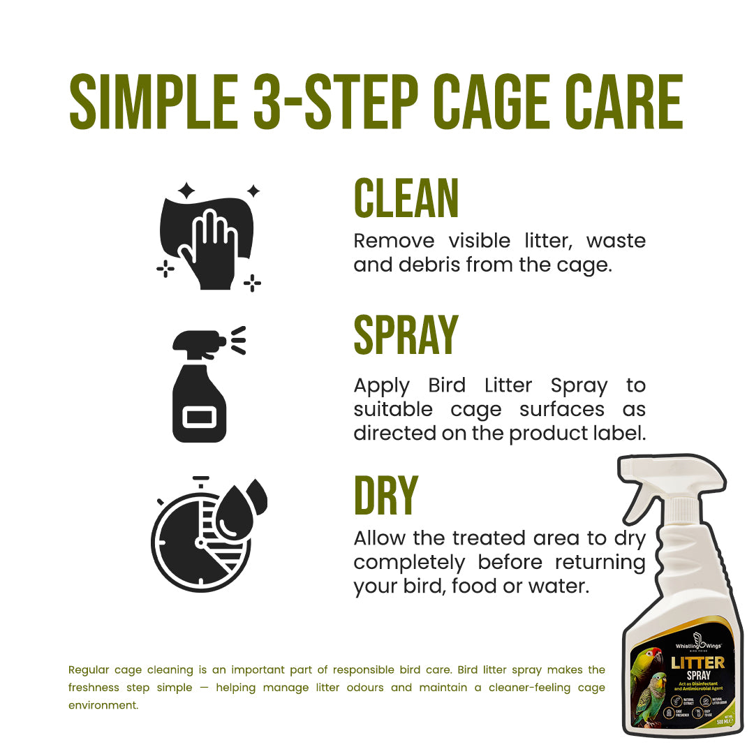 Bird Litter Spray 500ml | Cage Freshener