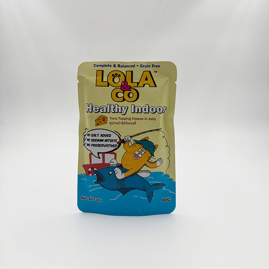 Lola & Co cat food pouch on a white background