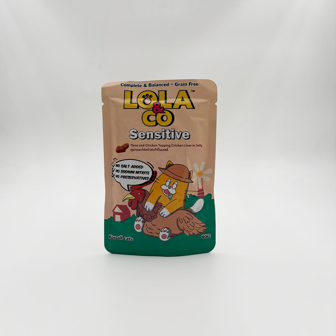 Lola Co Sensitive cat food pouch