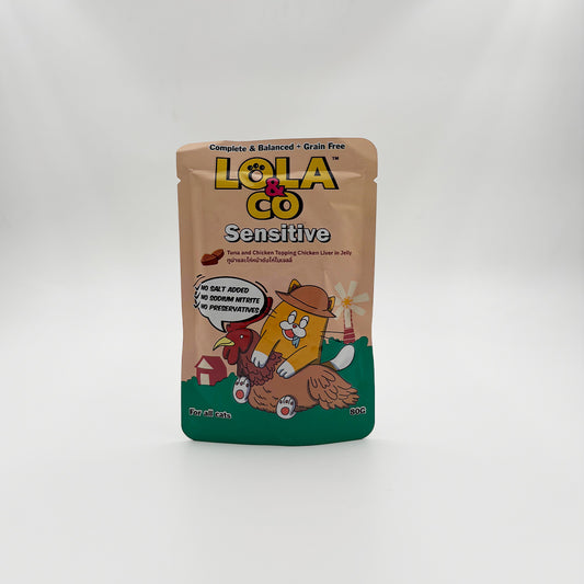 Lola Co Sensitive cat food pouch