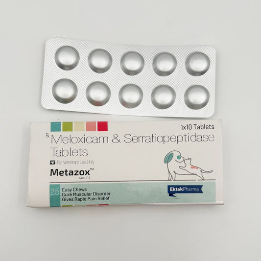 Metazox tablets for dogs meloxicam serratiopeptidase 10 tablet strip