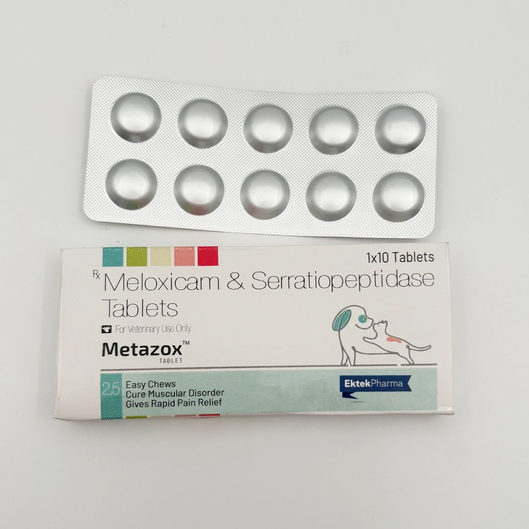 Metazox tablets for dogs meloxicam serratiopeptidase 10 tablet strip