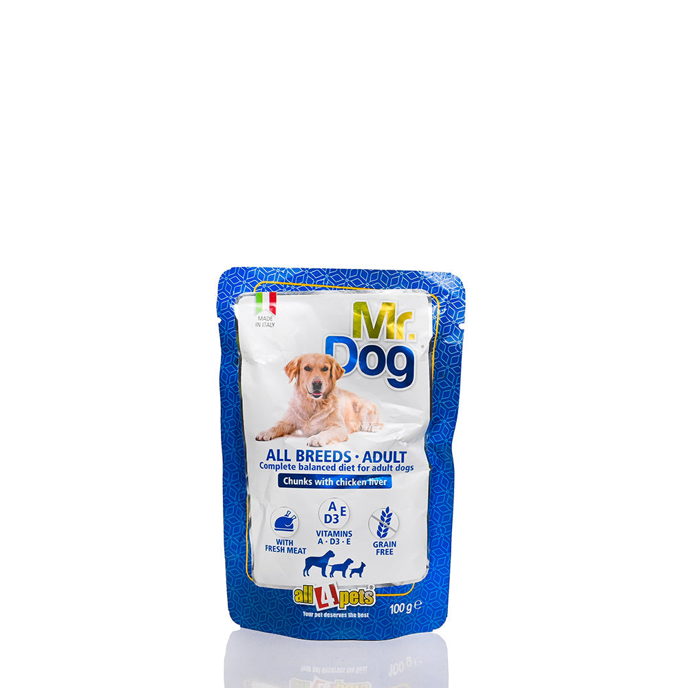 Mr Dog Chunks With Chicken &amp; Liver Adult Dog Food