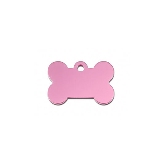 Pet Collar Name Tag for Dogs and Cats - pink bone