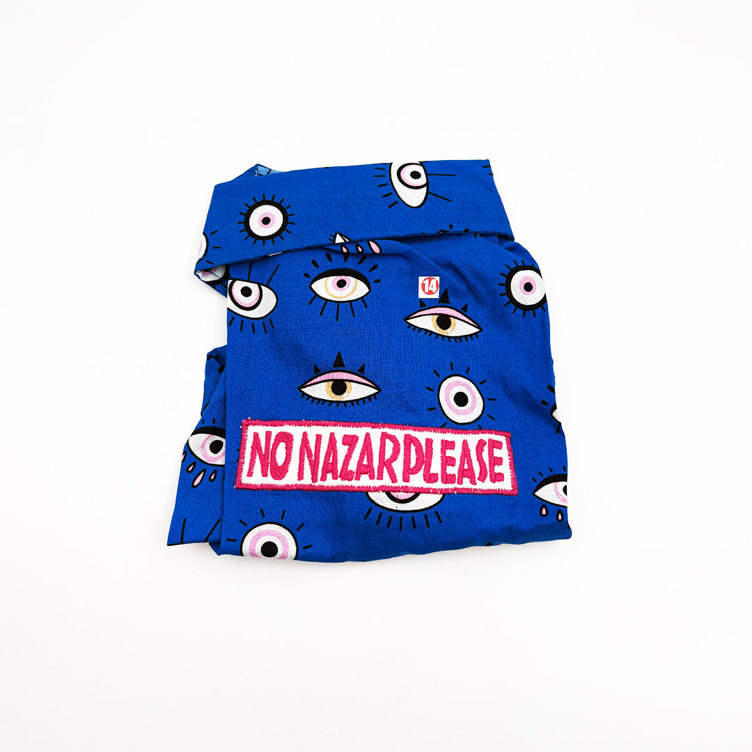 Blue Evil Eye Print Dog Shirt