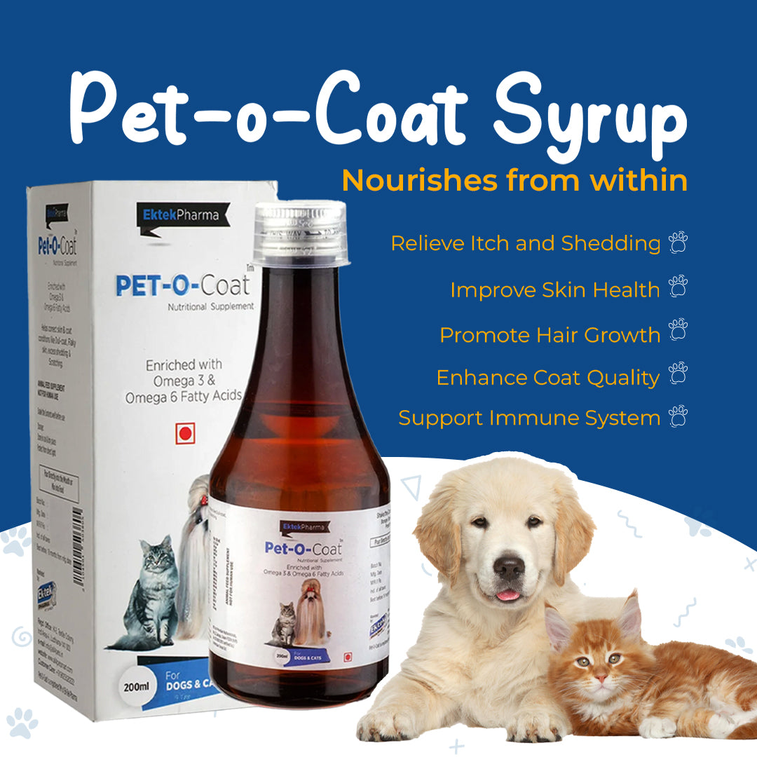 Omega 3 and omega 6 supplement for dogs and cats to support coat health and vitality