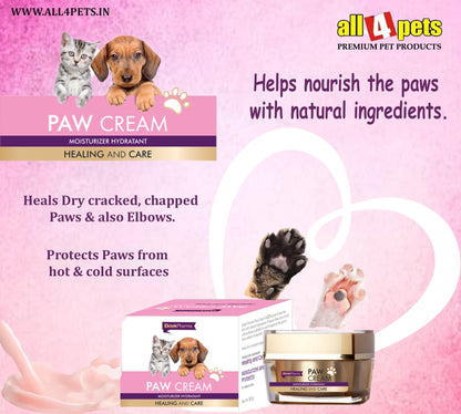 All4pets Paw Cream Moisturizer Hydratant (For Dogs &amp; Cats)-50g